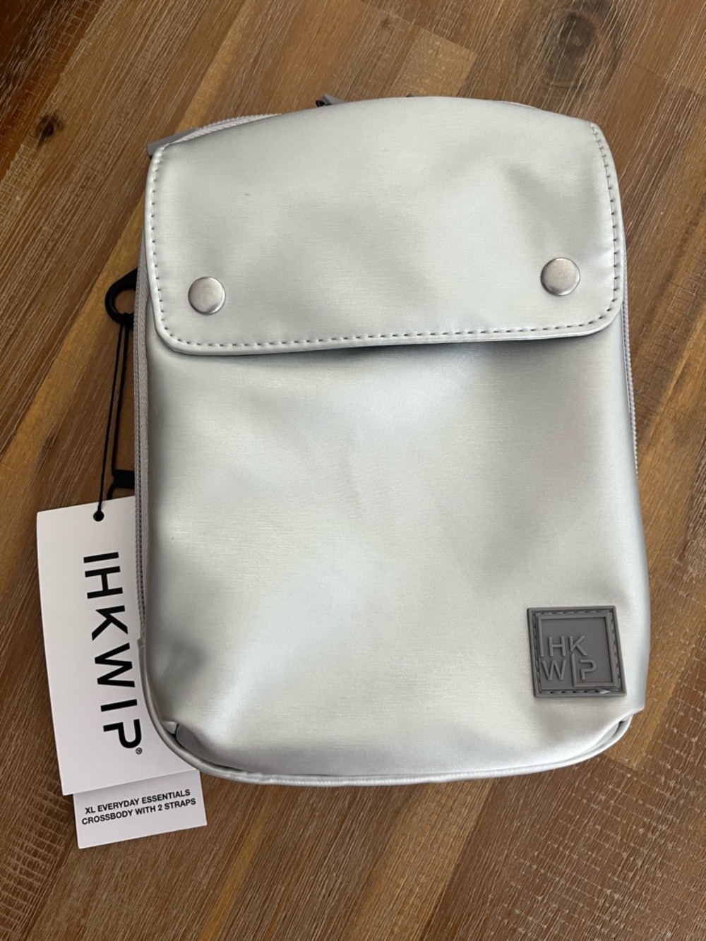IHKWIP Silver Crossbody Bag - Compact Everyday Pouch - MISSING STRAPS